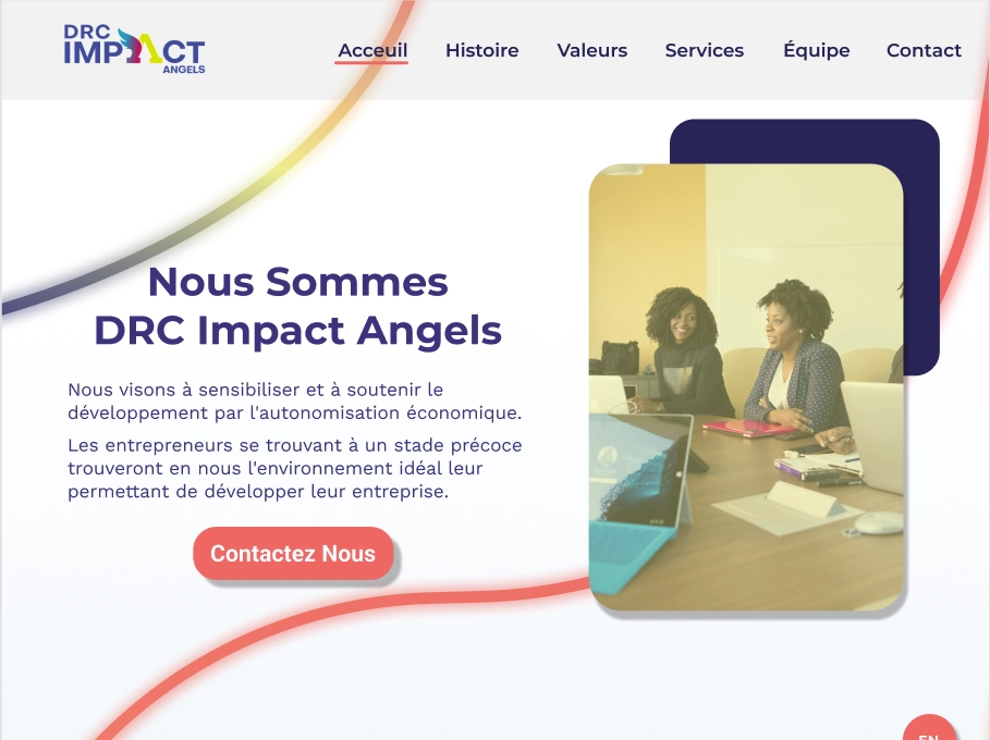 DRC Impact Angels — Plateforme web institutionnelle