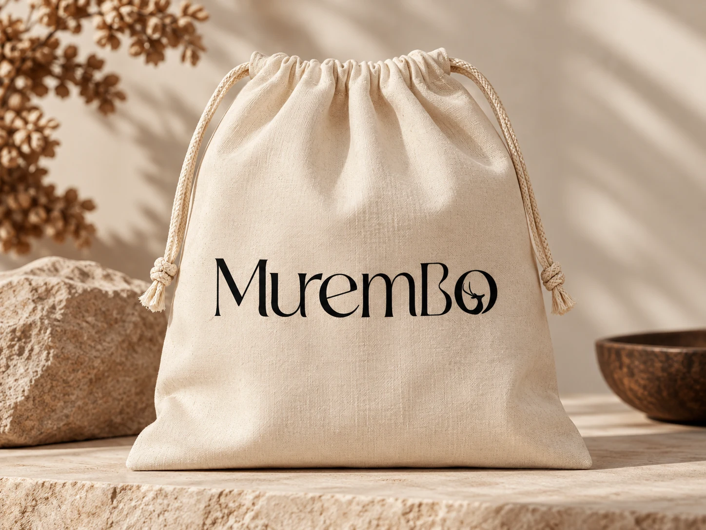 Logo Murembo sur une pochette textile