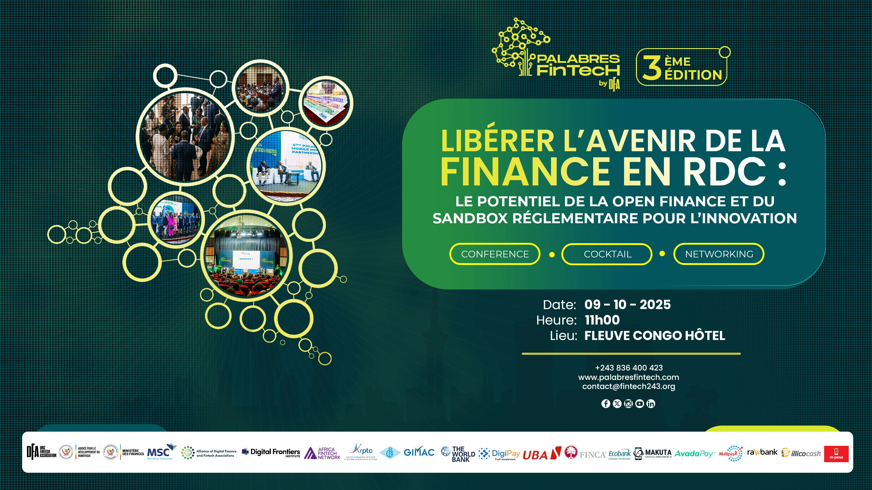 Affiche Palabres Fintech 2025 : Libérer l’avenir de la finance en RDC